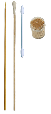 Applicator sticks and cotton swabs